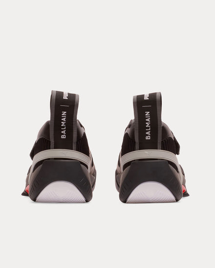 Balmain x Puma Balmain Court Black Low Top Sneakers - 4