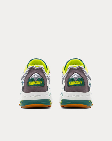 Saucony 3D Grid Hurricane Cream / Green Low Top Sneakers - 4