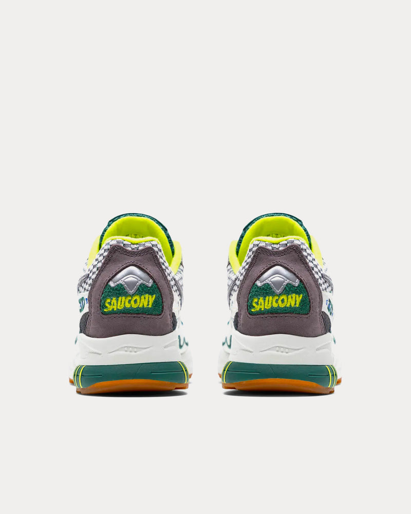 Saucony 3D Grid Hurricane Cream / Green Low Top Sneakers - 4