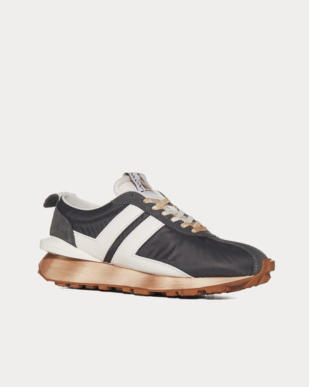 Lanvin Bumpr Nylon & Leather Grey Low Top Sneakers - 2