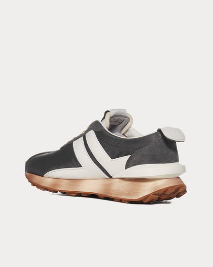 Lanvin Bumpr Nylon & Leather Grey Low Top Sneakers - 3