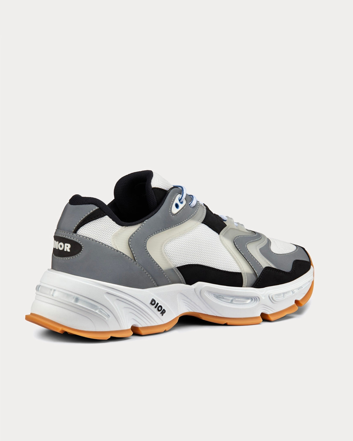 Dior CD1 White Mesh and Gray and Black Technical Fabric Running Trainers Sneak in Peace