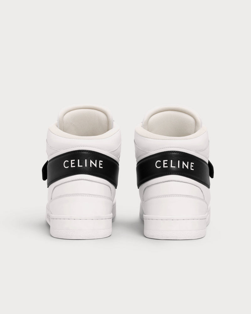 Celine CT-03 With Scratch In Calfskin Optic White / Black High Top Sneakers - 3