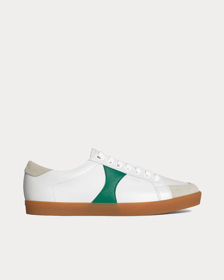 Celine Triomphe Low Lace Up White / Green Low Top Sneakers - 1
