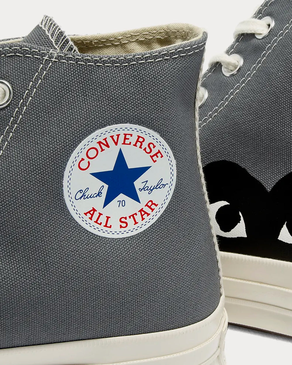Converse x Comme des Garçons PLAY - Chuck Taylor 1970s Grey High Top Sneakers