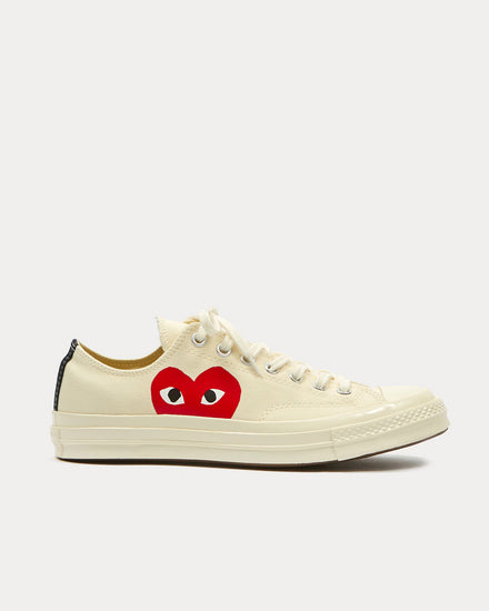 Converse x Comme des Garçons PLAY Chuck Taylor All Star 70 Ox Beige Low Top Sneakers - 1