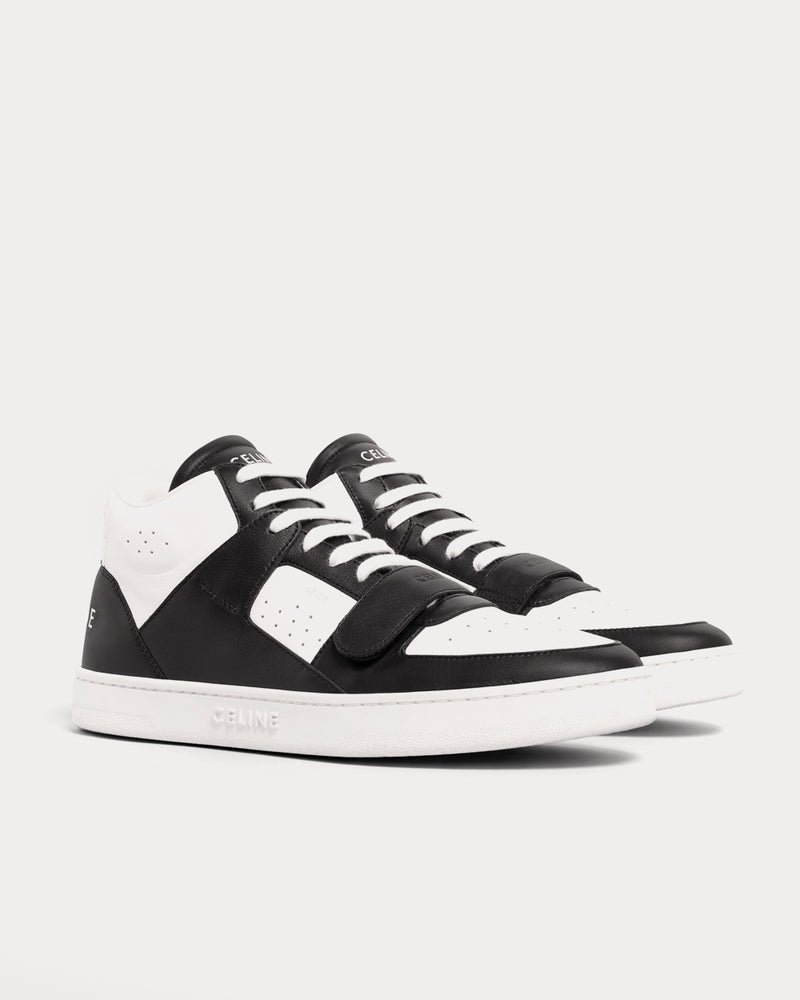 Celine Men's CT-02 Mid Scratch In Calfskin White / Black