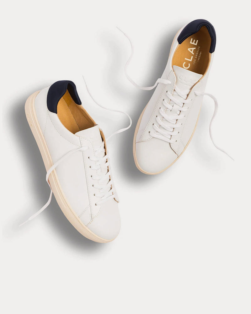 Clae Bradley White & Navy Sneakers - 3