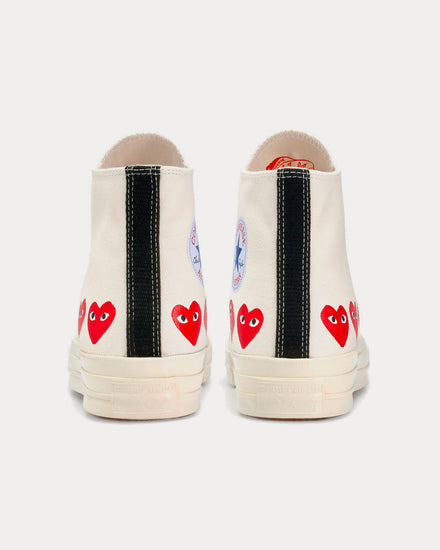 Converse x Comme des Garçons PLAY Chuck Taylor Hi White High Top Sneakers - 3
