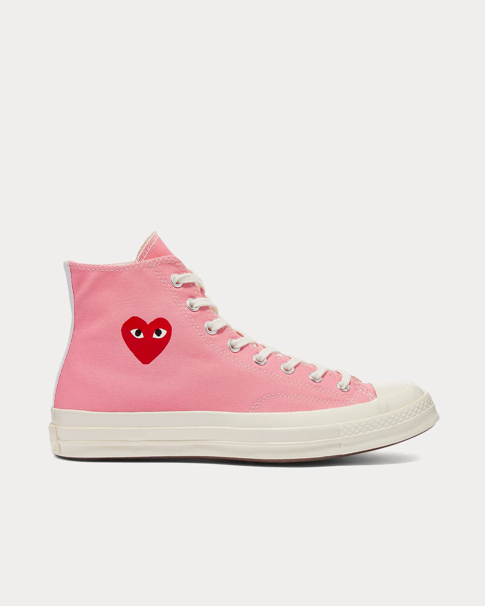 Converse x Comme des Garçons PLAY - Chuck 70 Pink High Top Sneakers