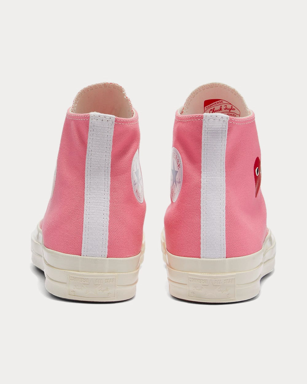 Converse x Comme des Garçons PLAY - Chuck 70 Pink High Top Sneakers