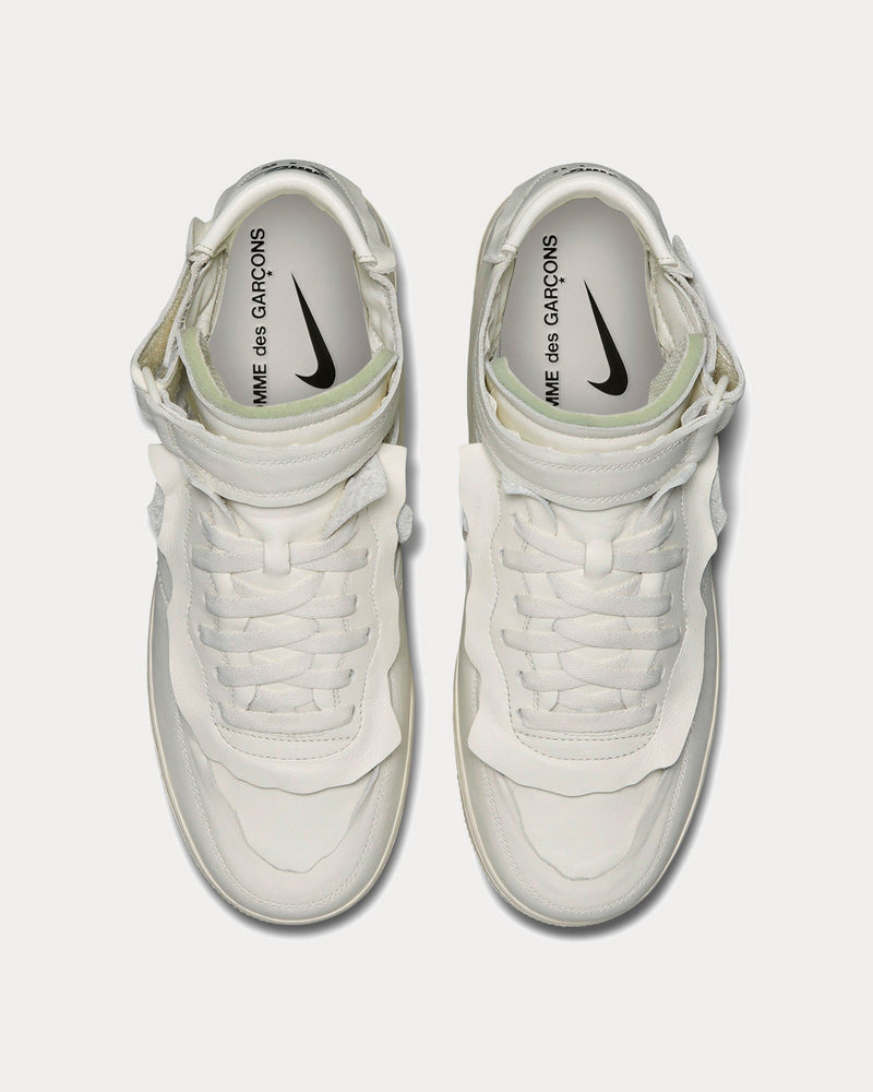 Nike x Comme des Garçons Air Force 1 Mid White High Top Sneakers - 3