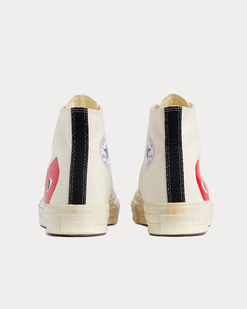 Converse x Comme des Garçons PLAY Chuck Taylor All Star 70 Ox White High Top Sneakers - 3
