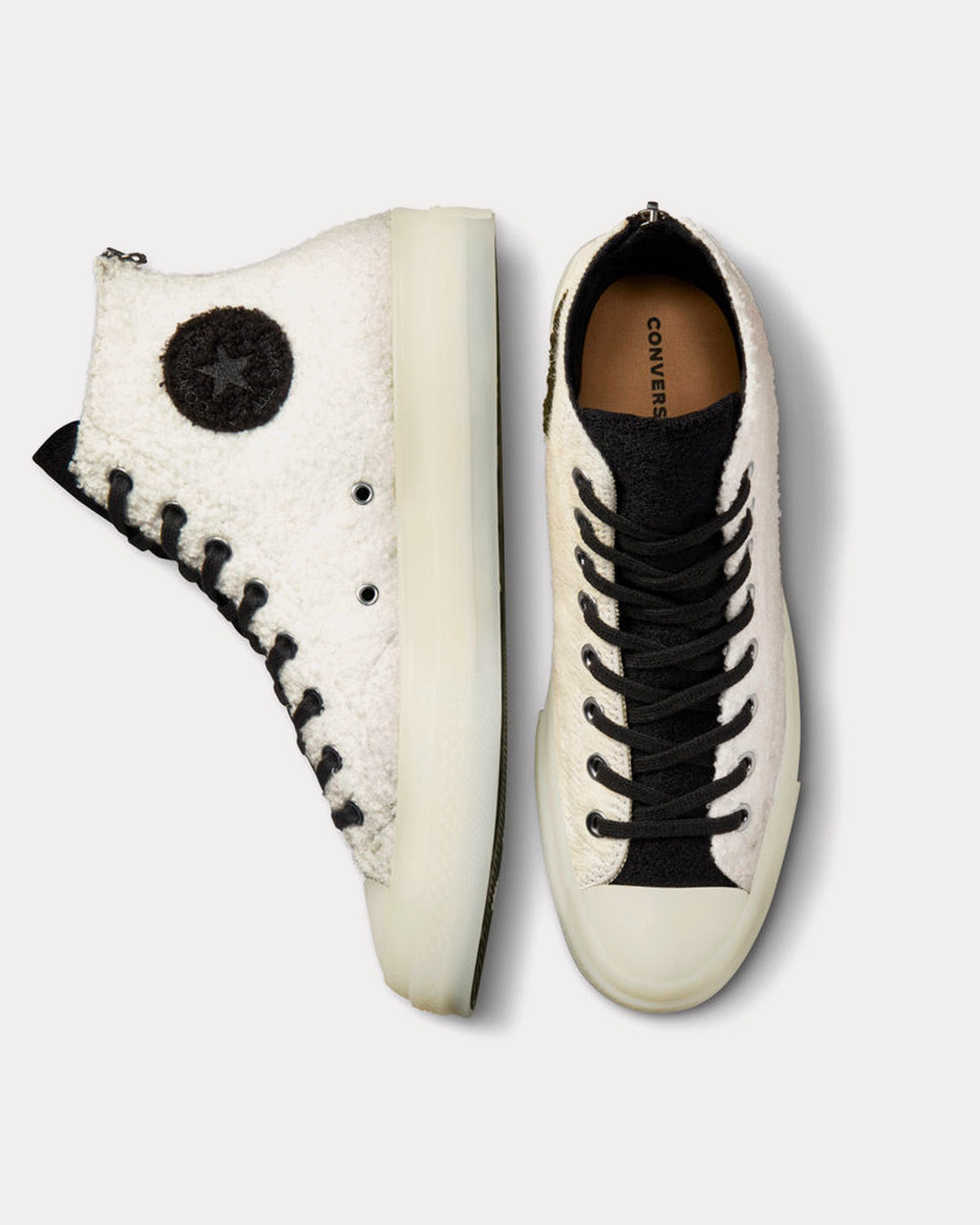 Converse - x CLOT Chuck 70 White / Black / Grey High Top Sneakers