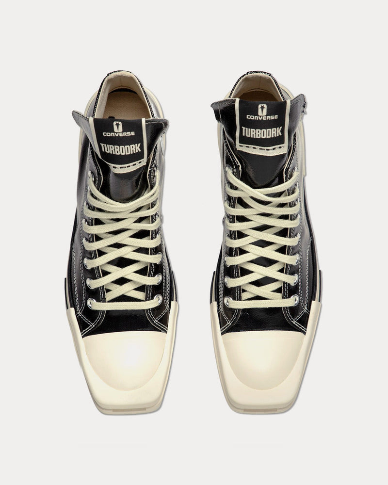 Converse x Rick Owens DRKSHDW Chuck 70 Black / Egret / Bone White High Top Sneakers - 2