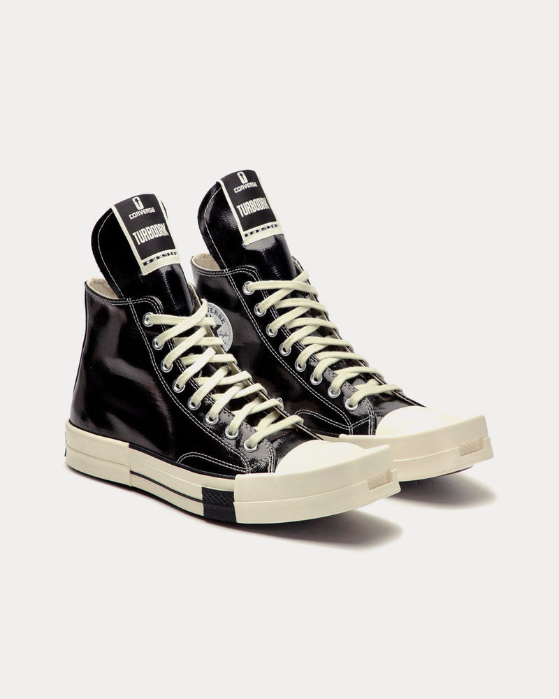 Converse x Rick Owens DRKSHDW Chuck 70 Black / Egret / Bone White High Top Sneakers - 3