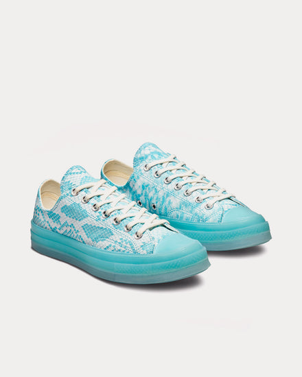 Converse x Golf Wang Chuck 70 Snake Vintage White / Blue Topaz / Black Low Top Sneakers - 3