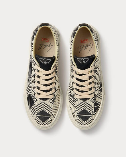 Stepney Workers Club Dellow Trophy Amalsi Woven Ecru Low Top Sneakers - 3