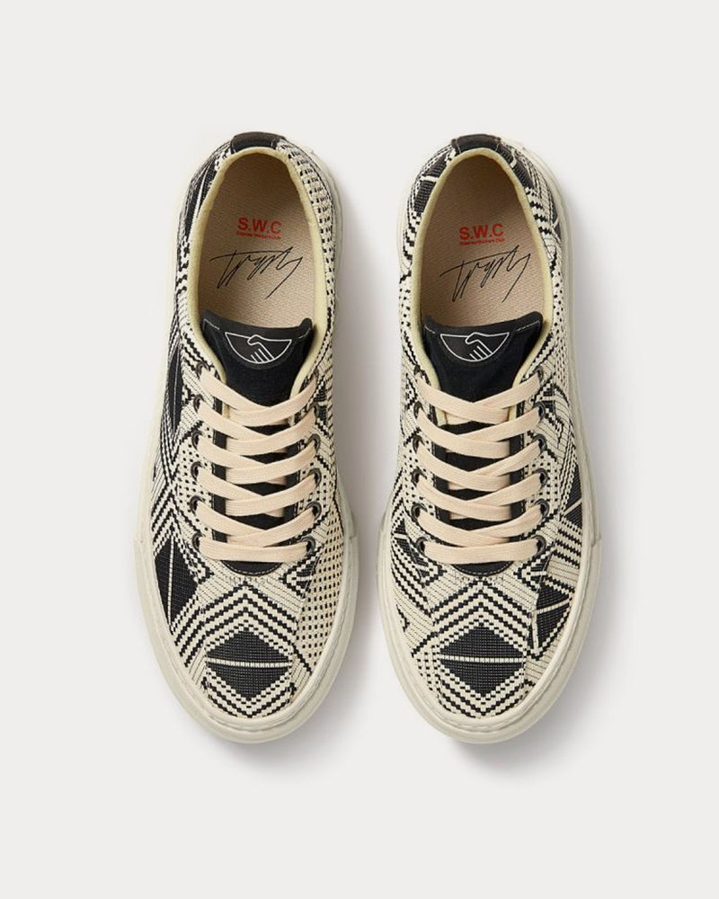 Stepney Workers Club Dellow Trophy Amalsi Woven Ecru Low Top Sneakers - 3