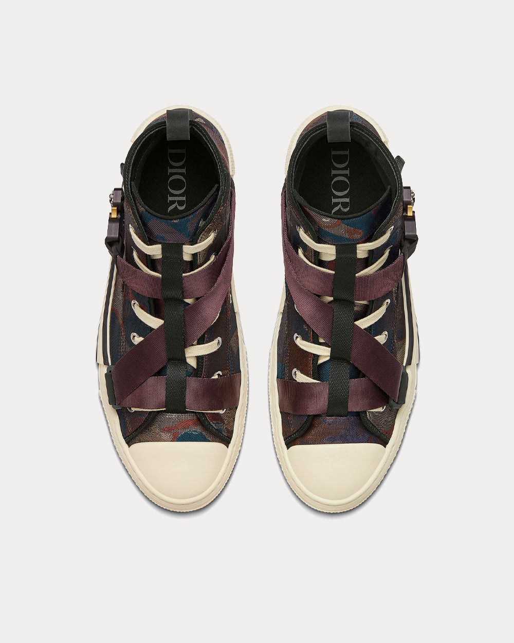 Dior x Peter Doig - B23 Brown Camouflage Jacquard High Top Sneakers