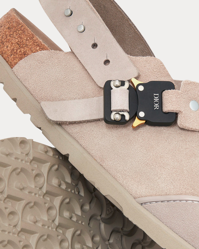 【masa20様限定】DiorMILANO SANDAL SMOOTH CALF Dior x Birkenstock Men's Milano Dior Gray Felted Wool and