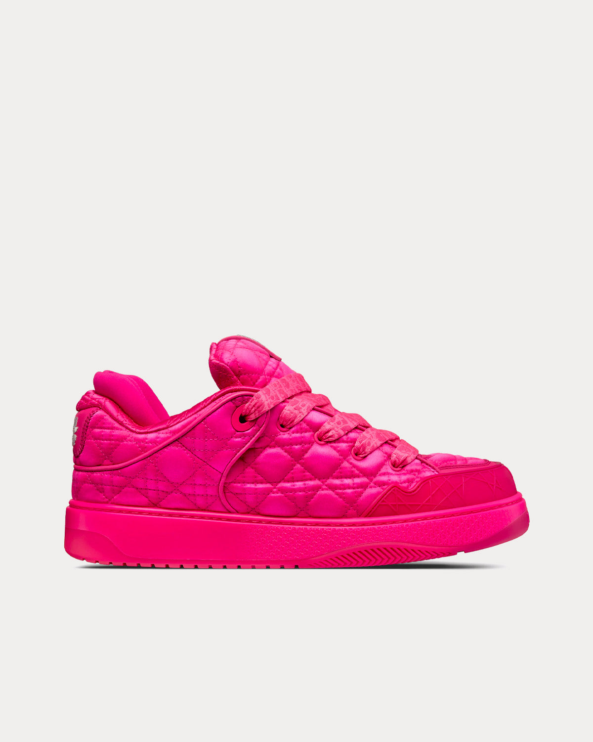 Dior x ERL - B9S Skater Limited And Numbered Edition Fuchsia Kumo Cannage Satin Low Top Sneakers
