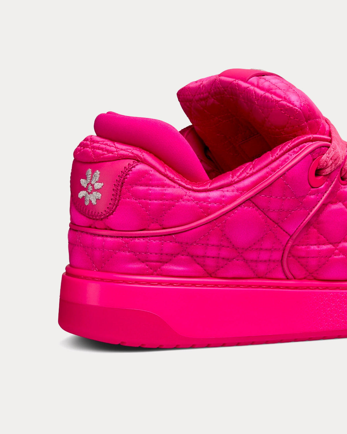 Dior x ERL - B9S Skater Limited And Numbered Edition Fuchsia Kumo Cannage Satin Low Top Sneakers