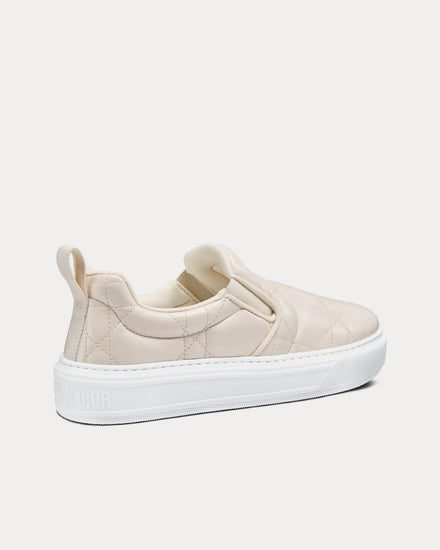 Dior Solar White Quilted Cannage Calfskin Slip On Sneakers - 4
