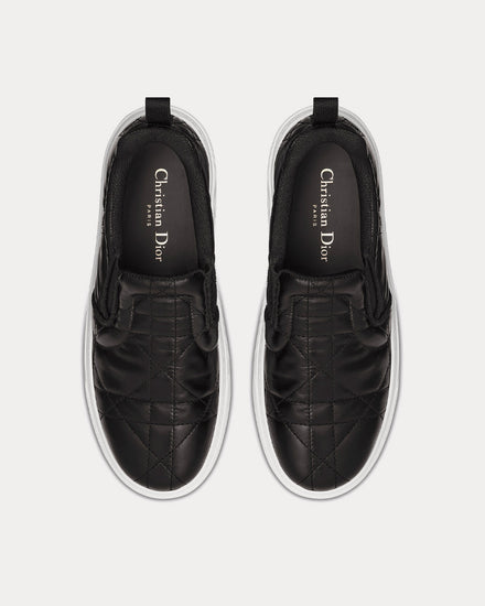 Dior Solar Black Quilted Cannage Calfskin Slip On Sneakers - 2