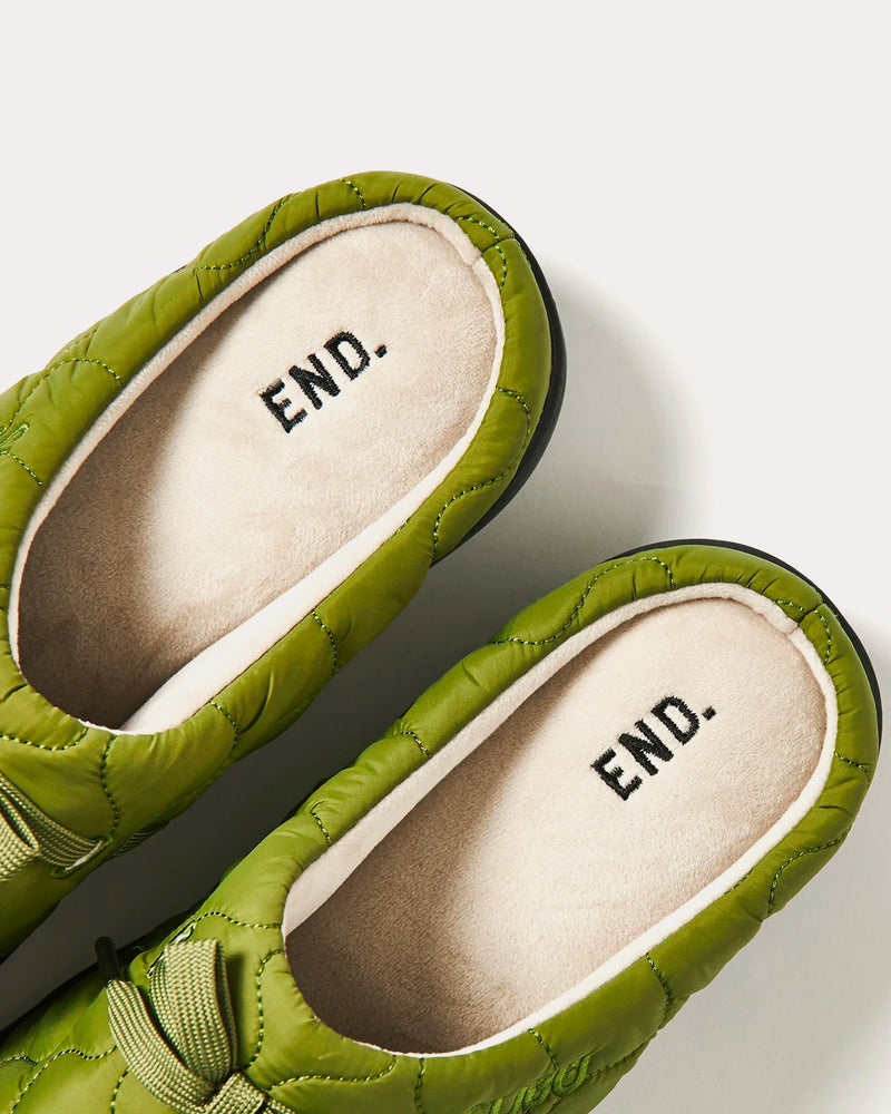 Subu x END Surplus Quilting Khaki Slip Ons - 2