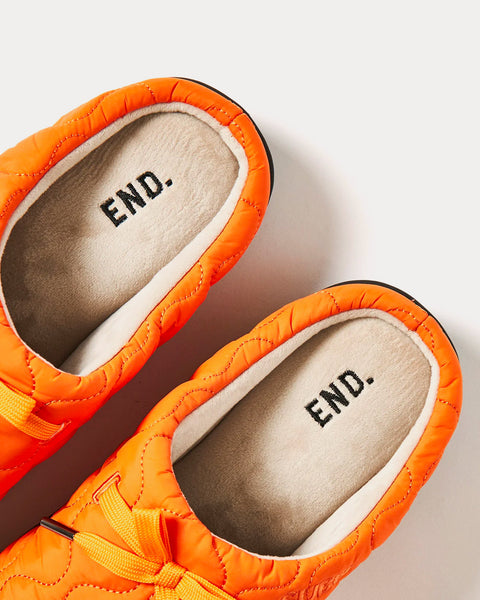 x END Surplus Quilting Orange Slip Ons