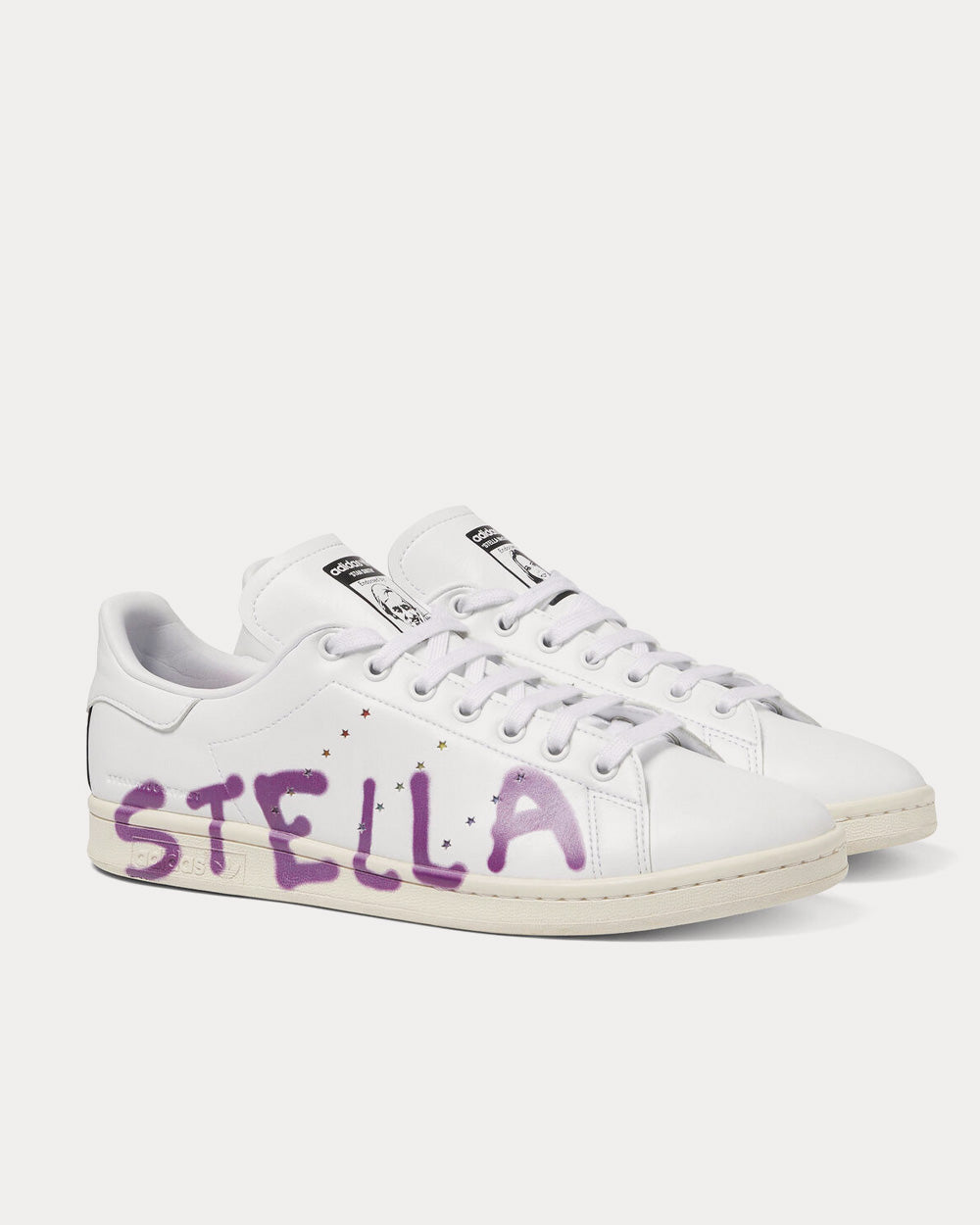 Adidas X Stella McCartney - x Ed Curtis Vegan Stan Smith White / Purple Low Top Sneakers