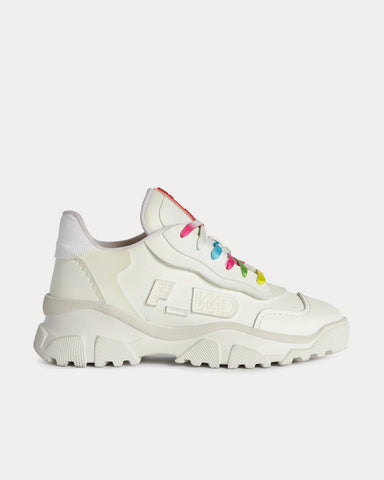 F_WD Vegan Leather White Low Top Sneakers