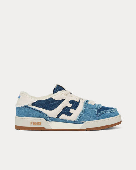 Fendi Men's Match Denim Blue Low Top Sneakers & Trainers