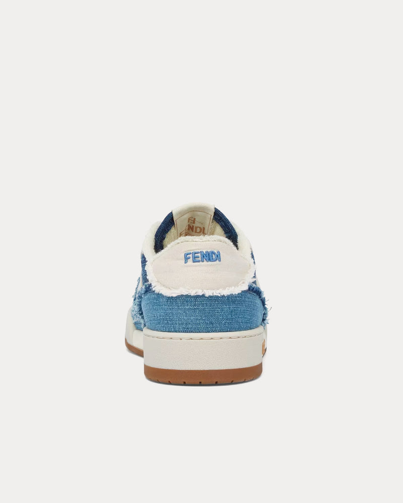 Fendi Men's Match Denim Blue Low Top Sneakers & Trainers Fendi Men's Match Denim Blue Low Top Sneakers & Trainers