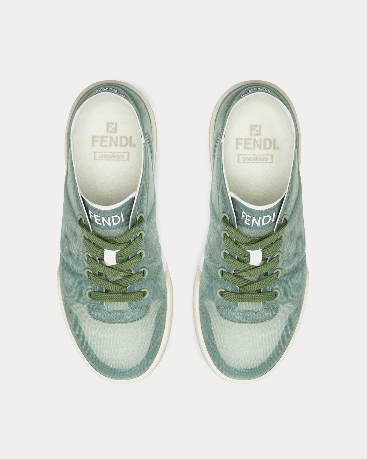 Fendi - Match Mesh Green Low Top Sneakers