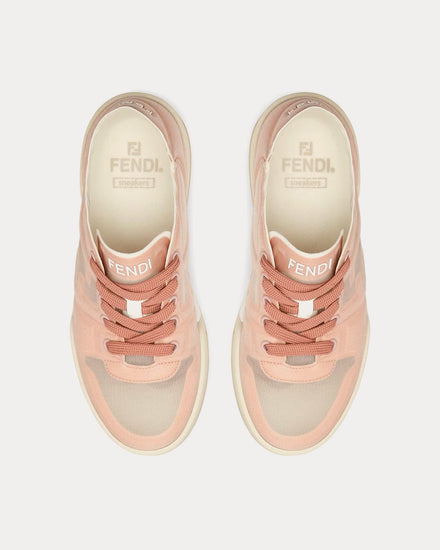 スニーカー FENDI MATCH MESH SNEAKERS Fendi Women's Match Mesh Pink Low Top Sneakers & Trainers