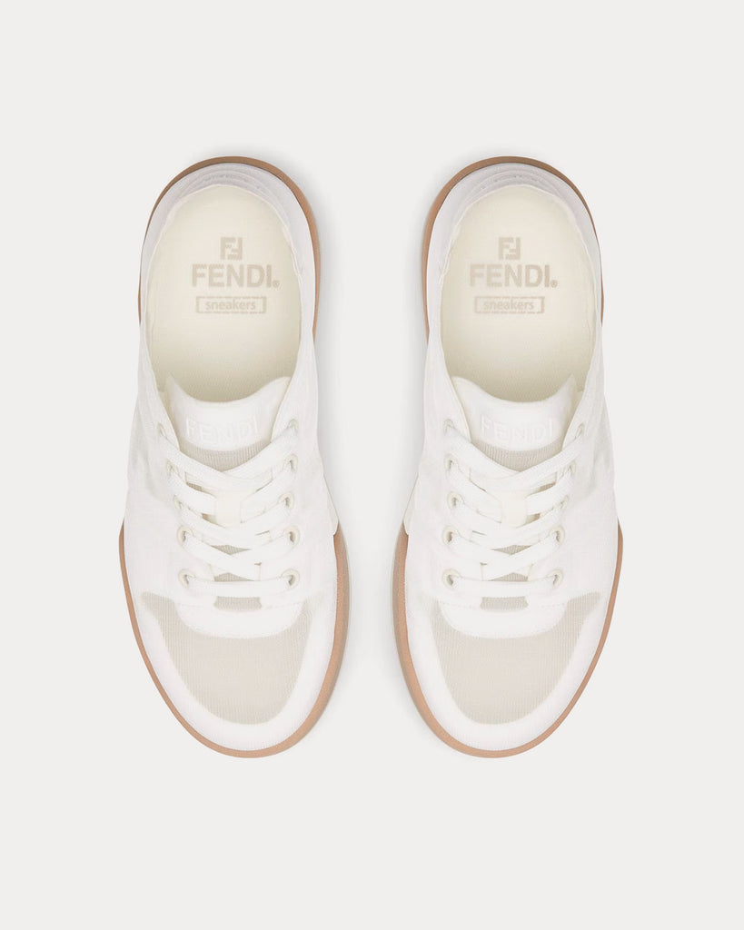 Fendi Match Mesh White Low Top Sneakers - Sneak in Peace