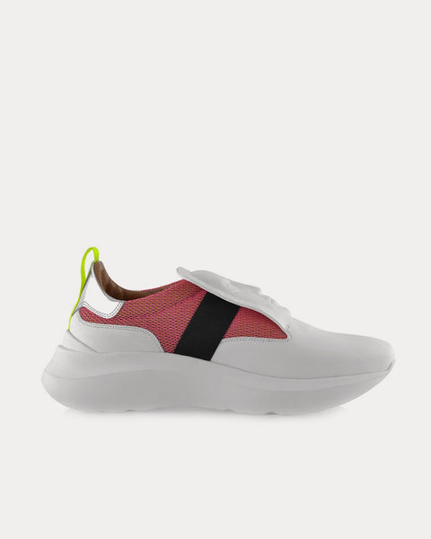 Marcus White/Pink Low Top Sneakers