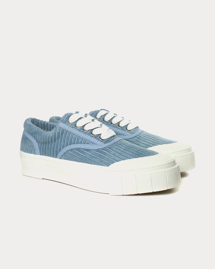 Good News Opal Corduroy Blue Low Top Sneakers - 2