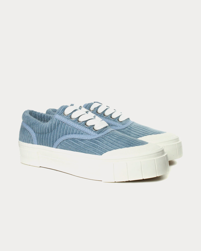 Good News Opal Corduroy Blue Low Top Sneakers - 2
