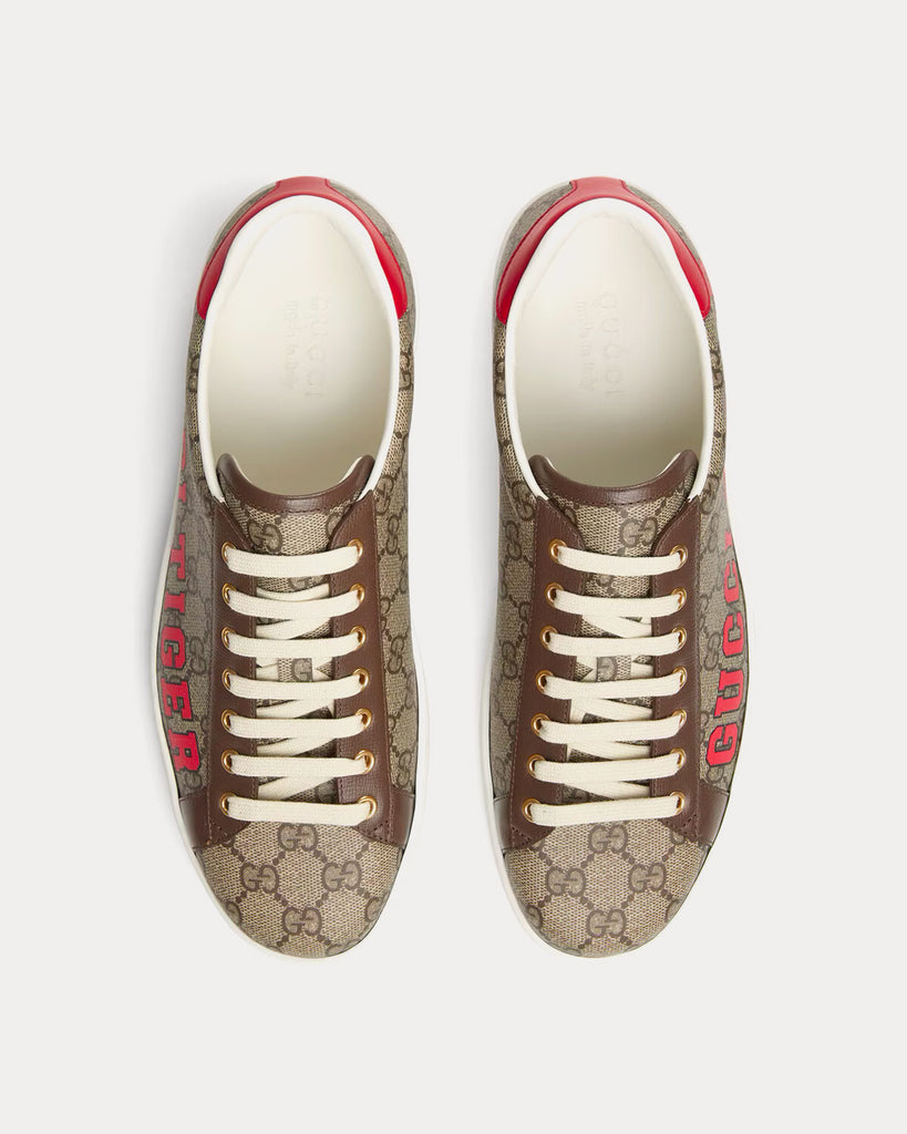 Gucci Ace GG Supreme Brown Low Top Sneakers - Sneak in Peace