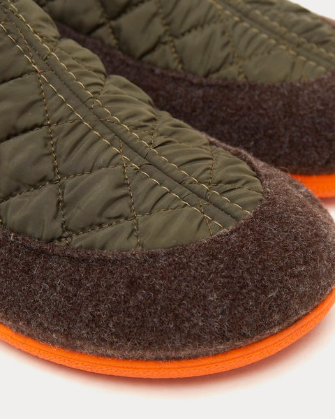 Valencia Khaki / Orange Slip Ons