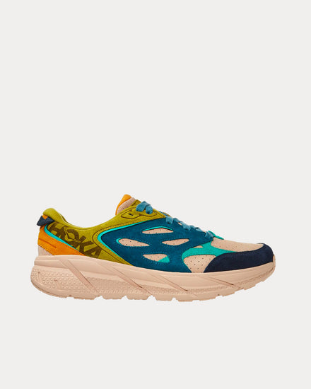 HOKA Clifton L Suede Multi / Shifting Sand Running Shoes - 1