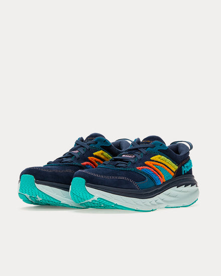 HOKA Bondi L Embroidery Outer Space / Atlantis Running Shoes - 3
