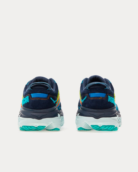 HOKA Bondi L Embroidery Outer Space / Atlantis Running Shoes - 4