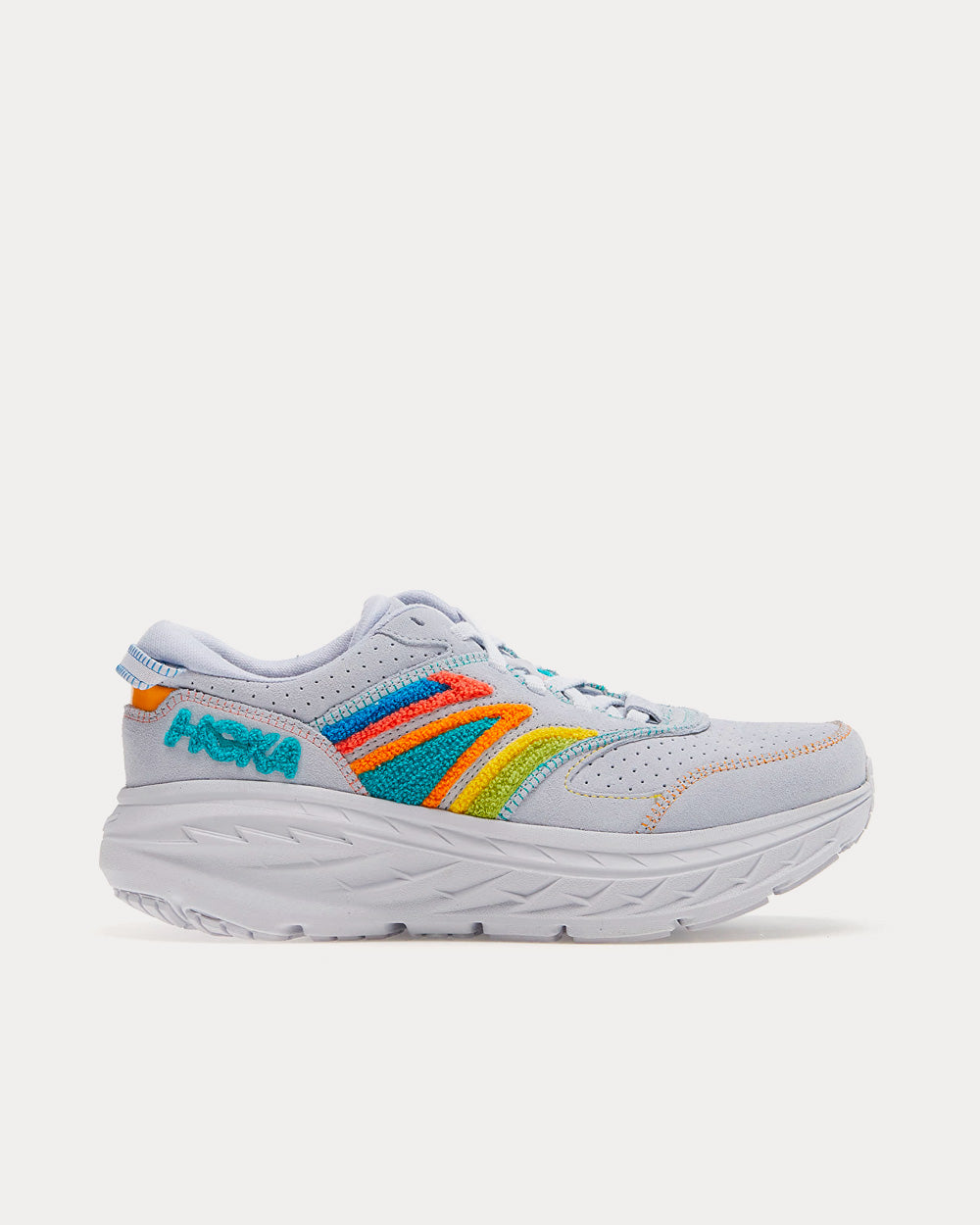 HOKA Men's Bondi L Embroidery Arctic Ice / Atlantis Running Shoes