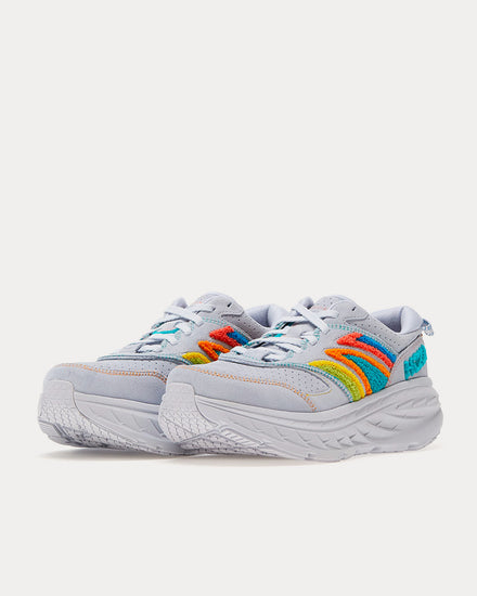 HOKA Bondi L Embroidery Arctic Ice / Atlantis Running Shoes - 3