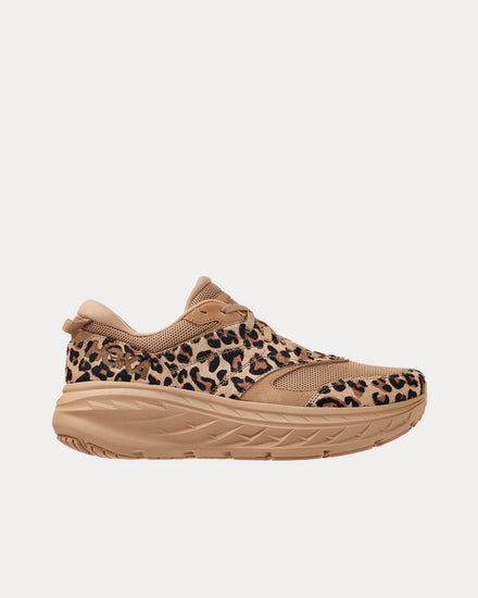 HOKA x Engineered Garments Bondi L Sand Leopard Print Running Shoes - 1
