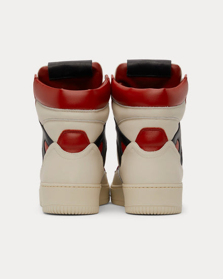 Human Recreational Services Mongoose Bone / Black / Red High Top Sneakers - 4